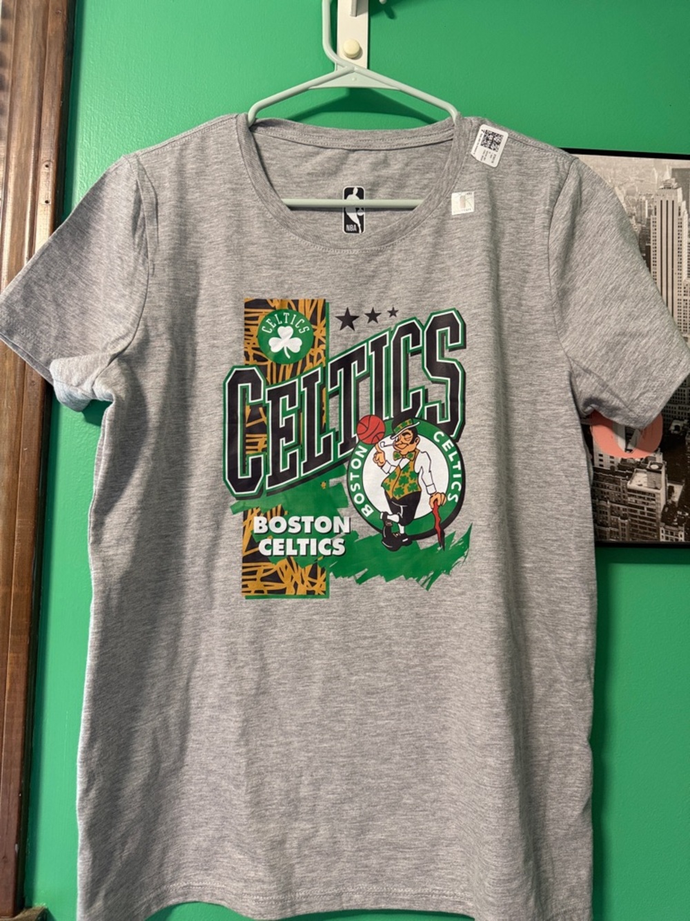 Unisex NBA Boston Celtics Short Sleeve Tee - Gray & Green